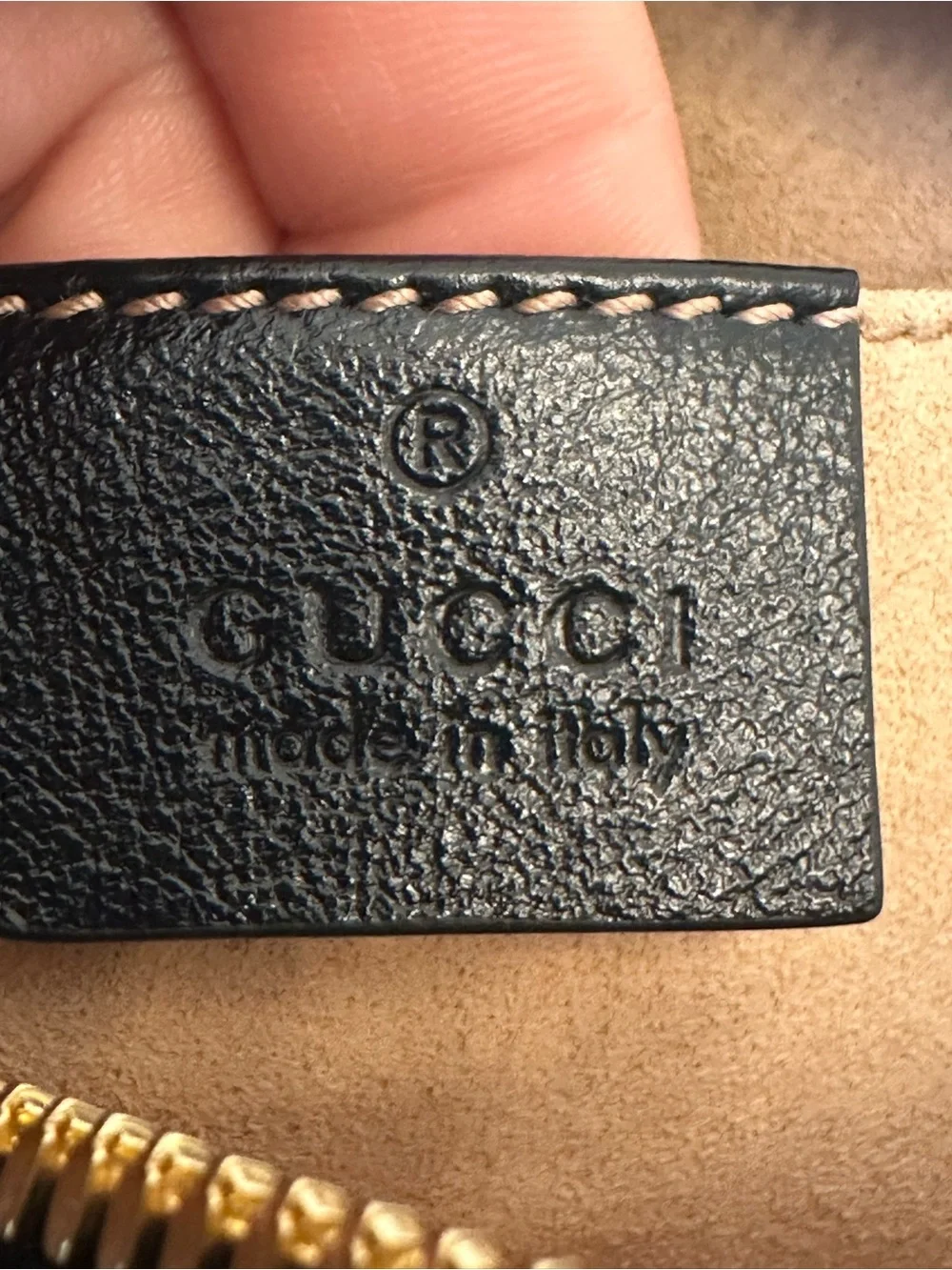 Gucci Beige GG Supreme Canvas Camera Bag with Black Trim